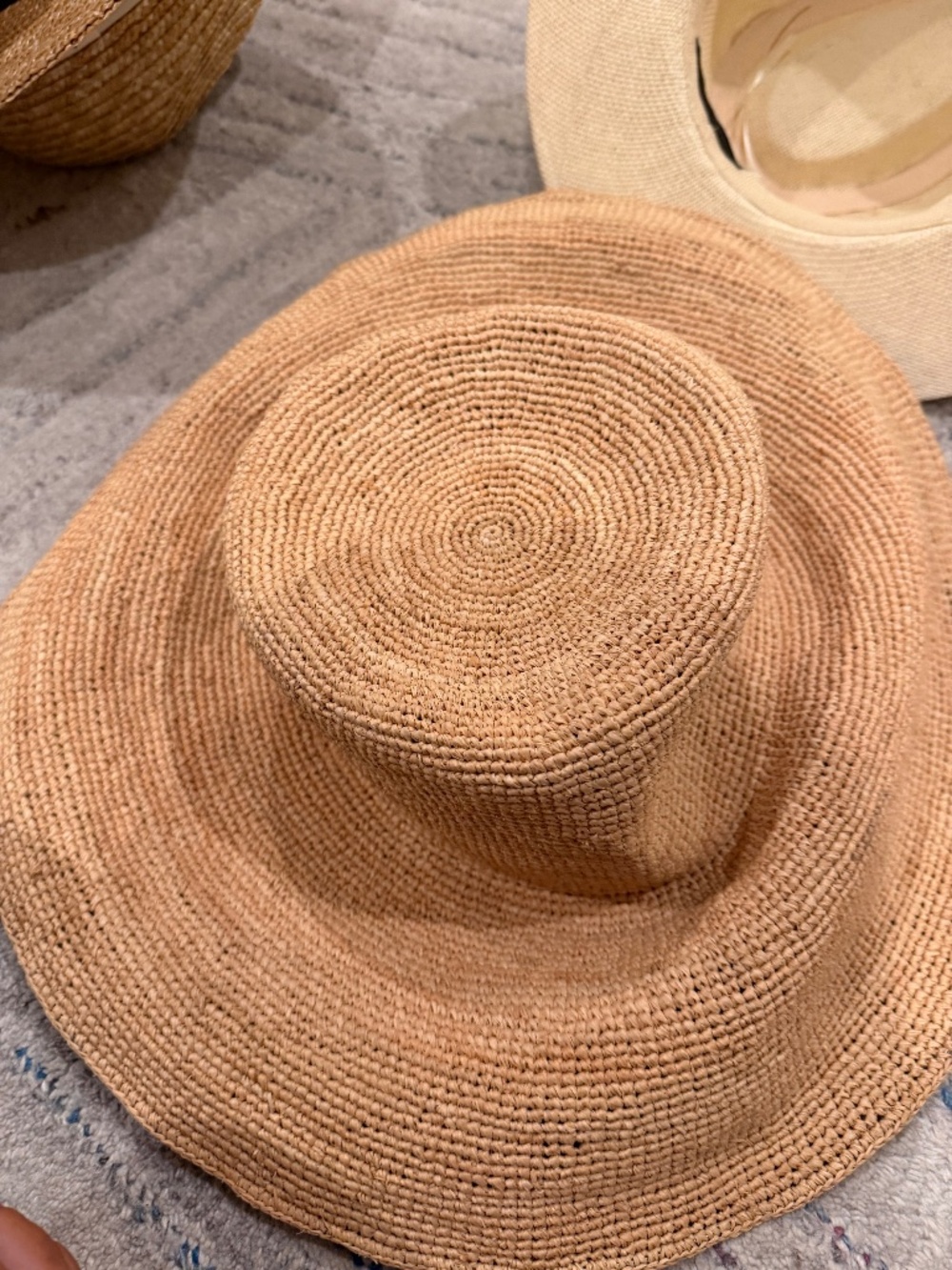 Lack of Color Natural Raffia Wide Brim Sun Hat Size Medium